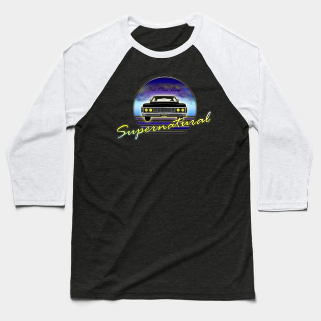 Bad Moon Rising Baseball T-Shirt by GnarllyMama